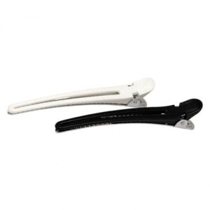 BLACK AND WHITE ALUMINIUM DUCK HAIR CLIPS  BFUTI49954